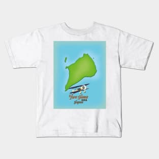 Iwo Jima Japan island map Kids T-Shirt